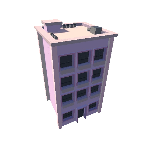 Medium Building - Pink 01